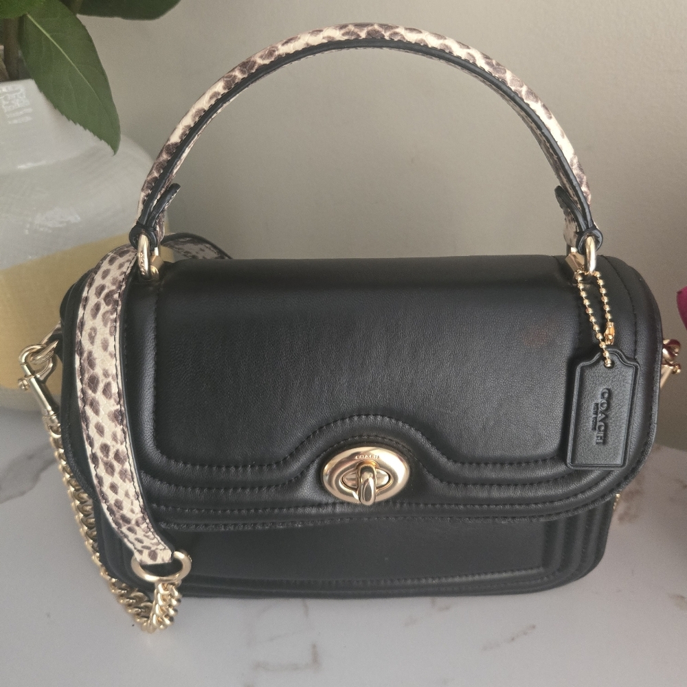 NWOT Coach Marlie Quilted Embossed Leather Top Handle Crossbody Bag - Picture 2 of 12